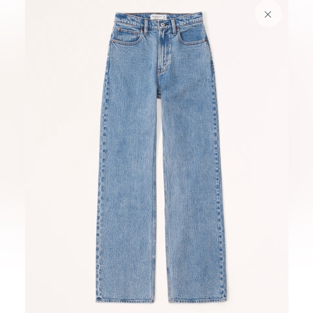 Abercrombie High Rise 90s Relaxed Jean in Medium Marble